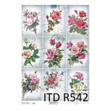 SERVIETNA, DECOUPAGE TEH. RAYHER DECOUPAGE PAPIR RIŽEV A4 ŠOPKI VRTNIC