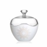 SERVIRNA SKLEDA 13 CM SPARKLE S POKROVOM ZLATO BELE BARVE