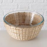 SERVIRNA SKLEDA BOLTZE 23 CM OKROGLA, STEKLENA