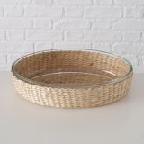 SERVIRNA SKLEDA BOLTZE VIŠINA 7 CM, OVALNA, STEKLENA