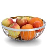 KOŠARA ZA SADJE ZELLER PRESENT KOŠARA ZA SADJE OKROGLA 26.5X9.5 CM KOVINA-KROM.