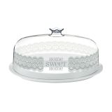 SERVIRNI KROŽNIK 34 CM HOME SWEET HOME ZVON S POKROVOM