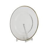 SERVIRNI KROŽNIK Z ZLATIM ROBOM 33 CM