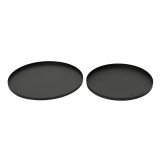 SERVIRNI PLADENJ OKROGEL 35 CM ČRNE BARVE VIŠINA 1.5 CM 2 DELNI SET