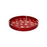 SERVIRNI PLADENJ TOGNANA 38 CM OKROGEL PARTY TIME BOŽIČNI MOTIV RDEČ