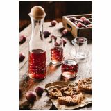 SERVIRNI VRČ STEKLARNA HRASTNIK 1000 ML KARAFA NOUM Z LESENIM POKROVOM