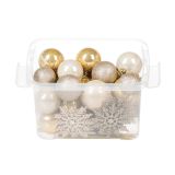 BUNKA IZ UMETNE MASE GLOSSTYLE SET 36 Z ROČKO ŠAMPANJEC BARVE V PVC ŠKATLI