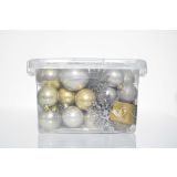 BUNKA IZ UMETNE MASE GLOSSTYLE SET 36/1 ŠAMPANJEC ZLATE V PVC ZABOJU