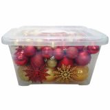 BUNKA IZ UMETNE MASE GLOSSTYLE SET 68 Z ROČKO RDEČE - ZL ATE BARVE V PVC ŠKATLI