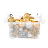 BUNKA IZ UMETNE MASE GLOSSTYLE SET 68 Z ROČKO ZLATA/BELA SREBRNA BARVA, PVC ŠKATLI