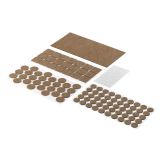 GARNITURA DRSNIKOV HETTICH DIY,SAMOLEPLJIV, RJAV SINTETIČNI FILC, V ZAVOJU JE 84 KOS