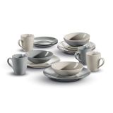 SET KROŽNIKOV ARTE VIVA 16 DELNI NATURLOOK KREM/SIVA