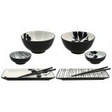 SET KROŽNIKOV TOGNANA 8 DELNI SUSHI SET PORTATA NOIR BLOOM
