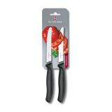 SET NOŽEV VICTORINOX ZA PARADIŽNIK NAZOBČANO REZILO 2X11CM ČRN