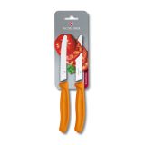 SET NOŽEV VICTORINOX ZA PARADIŽNIK NAZOBČANO REZILO 2X11CM ORANŽEN