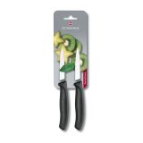 SET NOŽEV VICTORINOX ZA ZELENJAVO 2X NAZOBČANO REZILO 8CM ČRN