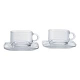 SET SKODELIC IN LONČKOV 240ML GB AMERICANO 4/1 CAPPUCCINO STEKLEN