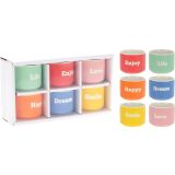 SET SKODELIC IN LONČKOV EH SET 6 LONČKOV 60ML KRATKI NAPISI RAZLIČNE BARVE