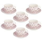 SET SKODELIC IN LONČKOV TOGNANA 6 DELNI 200 ML IRIS COTTAGE ROSA