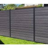 WPC SISTEM OGRAJA TEMNO SIVA 180X180 CM 1 STEBRIČEK + 13 DESK