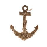 DEKORACIJA DECORIS SIDRO LESENO Z VRVJO 52X42X5 CM