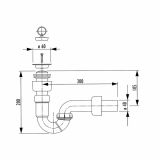 SIFON ZA BIDE LIV 32 MM PVC IZTOK 40