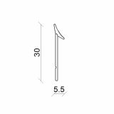 KOTNA ZAKLJUČNA LETEV FN SILCO FLEX BELA 5.5X30X4200 MM