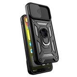 SILIKONSKI OVITEK ARMOR RING Z ZAŠČITO KAMERE ZA HONOR 400 LITE - ČRN