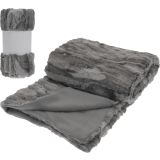 DEKORATIVNA ODEJA EH SIVA 130X150 CM UMETNO KRZNO