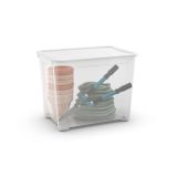 ŠKATLA/ZABOJ CURVER TBOX, TRANSPARENT, 70 L S POKROVOM