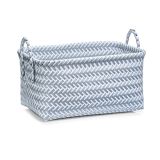 ŠKATLA/ZABOJ ZELLER PRESENT 35X24X17.5 CM SIVA/BELA