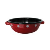 POSODA ZA PRIPRAVO HRANE EMO 18 CM SKLEDA BELE PIKE EMAJL