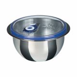 POSODA ZA PRIPRAVO HRANE GSW 24 CM 5 L SKLEDA VAKUUM INOX S POKROVOM