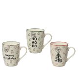 SKODELICA / LONČEK DECORIS 11.7X8X10.3 CM BOŽIČNI MOTIV