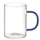 SKODELICA / LONČEK HOME DECO 300 ML STEKLEN OBARVAN ROČAJ