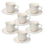 SET SKODELIC IN LONČKOV TOGNANA SKODELICA S PODSTAVKOM GRT 6/1 SHABBY SIENNA