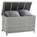 SKRINA DAVOS FIX WHEELS WICKER-ALU GREY 120X60X68