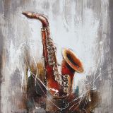 SLIKA BIVA GLASBILO 80X80 CM 3D RAZLIČNA DEKORJA