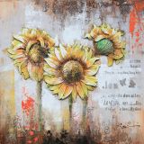 SLIKA BIVA SONČNICE 80X80 CM 3D RAZLIČNA DEKORJA