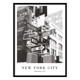 SLIKA STYLER BROADWAY STREET Z OKVIRJEM 50X70 FP035