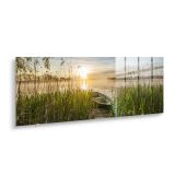 SLIKA STYLER BOAT IN THE GRASS STEKLENA 50X125 EX579
