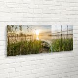 SLIKA STYLER BOAT IN THE GRASS STEKLENA 50X125 EX579