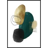 SLIKA STYLER GREEN SHAPE Z OKVIRJEM 50X70 AB111