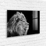 SLIKA STYLER LION SILVER STEKLENA 70X100 GL104
