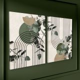SLIKA STYLER PLATNO GREEN ARC DVOJNA 32X42 ST761