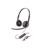 SLUŠALKE HP POLY BLACKWIRE 3220 STEREO/USB-C/ADAPTER