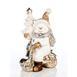 PRAZNIČNA FIGURA GLOSSTYLE SNEŽAK 47 CM LED NA MOTORJU