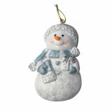 OKRASEK ZA JELKO GLOSSTYLE SNEŽAK 7.8 CM POLIRESIN VISEČI SORTIRANO