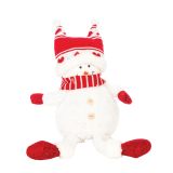 OKRASEK ZA JELKO GLOSSTYLE SNEŽAK RDEČE BELI 55 CM TEKSTILNI Z NOGAMI