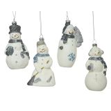 OKRASEK ZA JELKO SNEŽAK, Z BLEŠČICAMI, SORT